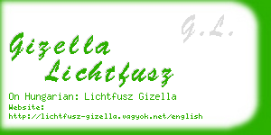 gizella lichtfusz business card